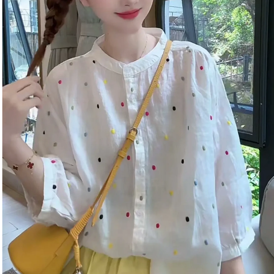 2025时尚百搭衬衣显瘦遮肉质感设计休闲品质质感衬衫减龄简约952