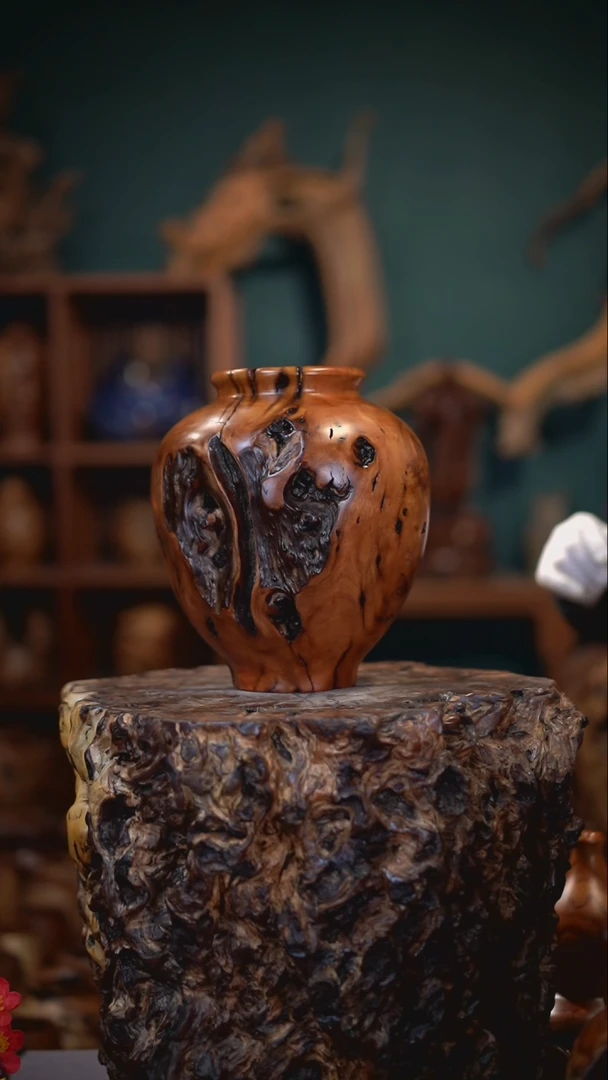 【闪购商品】梨木雷击枣木福贵尊