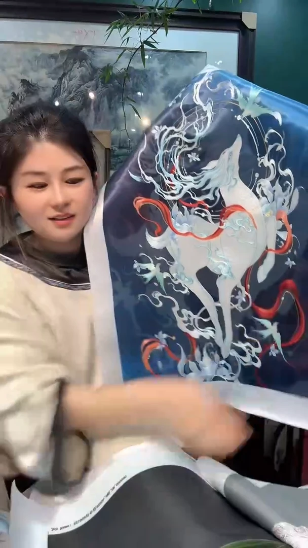 刺绣非遗苏绣手工刺绣绣片