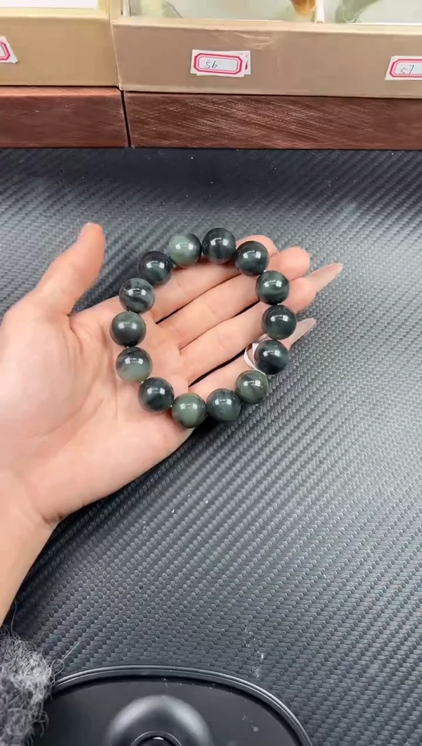 未镶嵌手串和田玉若羌微色差卡16mJ