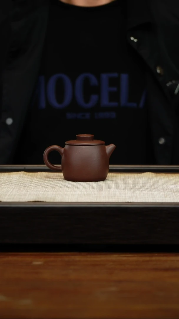 茶壶紫砂老紫泥小巨轮