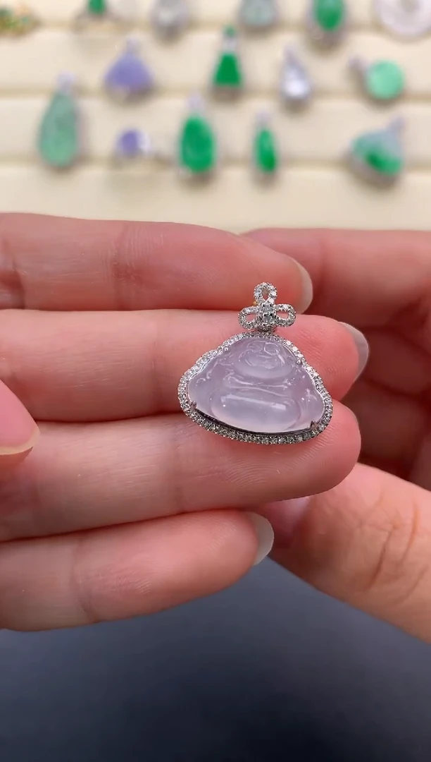 【闪购商品】翡翠颈饰18K金镶嵌D582