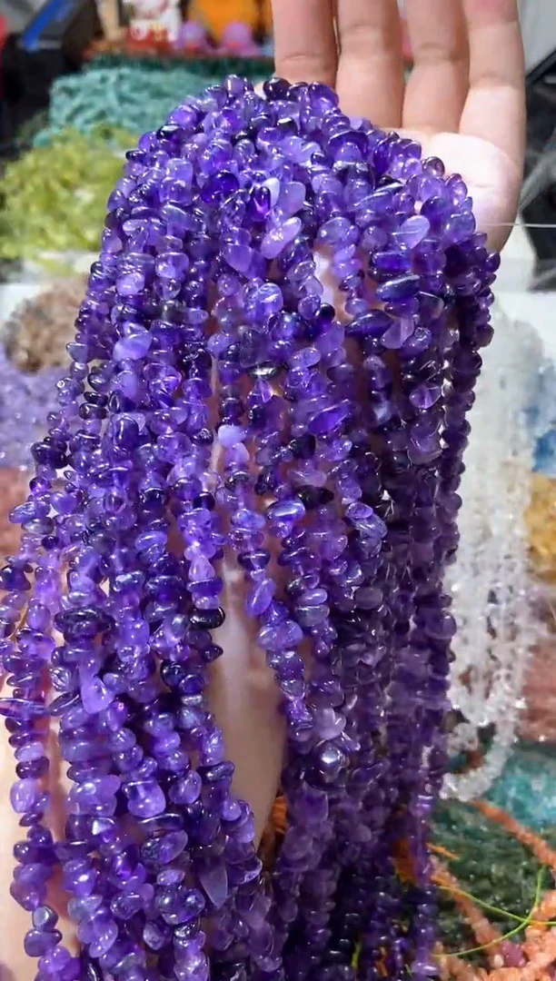 水晶珠宝半成品未镶嵌紫水晶