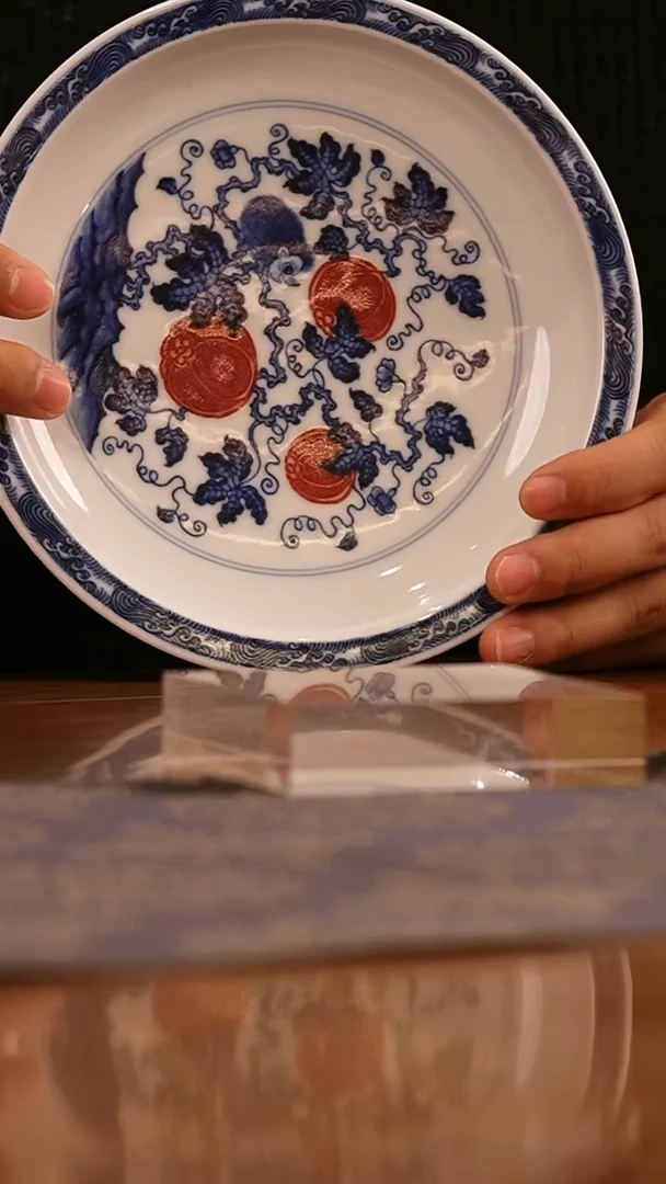 瓷姑娘-子君堂青花釉里红壶承