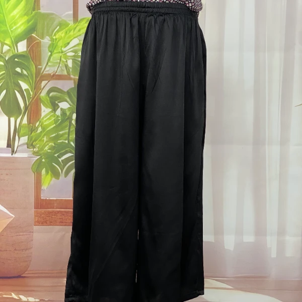 【桑蚕丝七分裙裤】2025新款阔腿裤子中式气质时尚休闲百搭