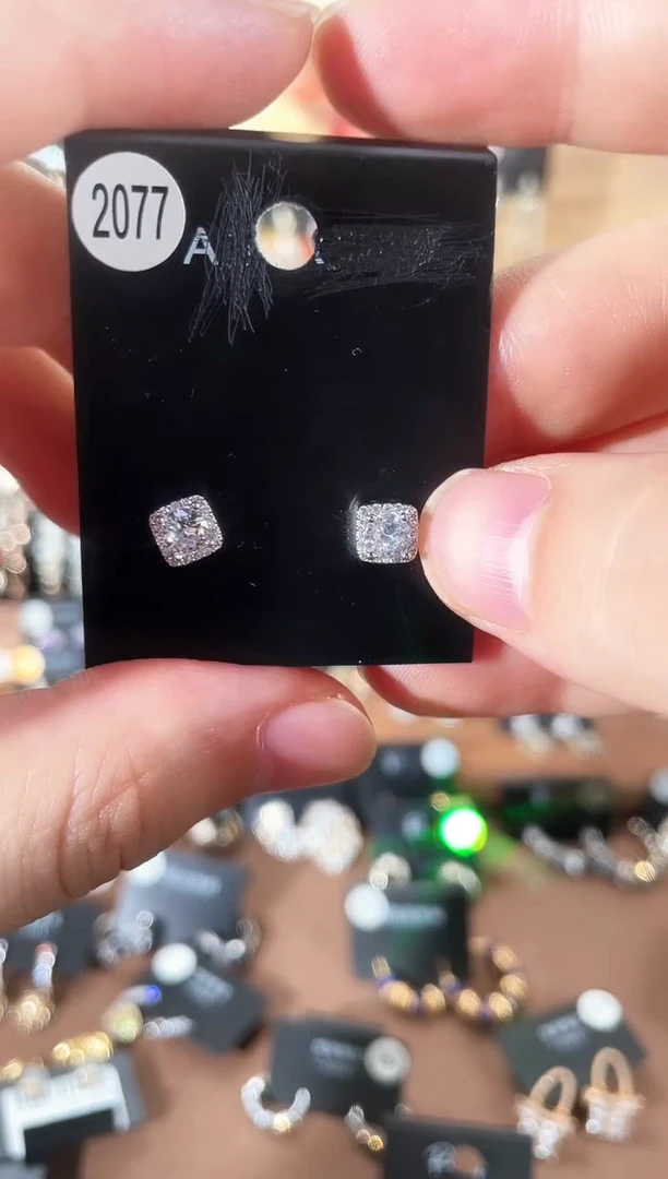 合金925银锆石豆2077