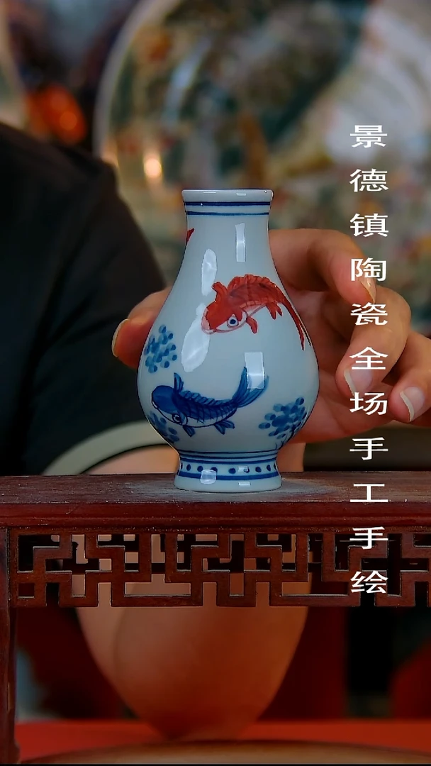 摆件手景德镇陶瓷 全场手工绘