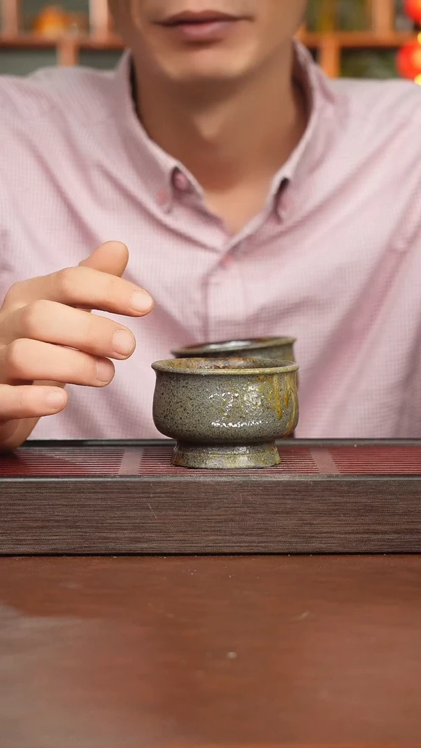 茶杯紫砂柴烧主人杯
