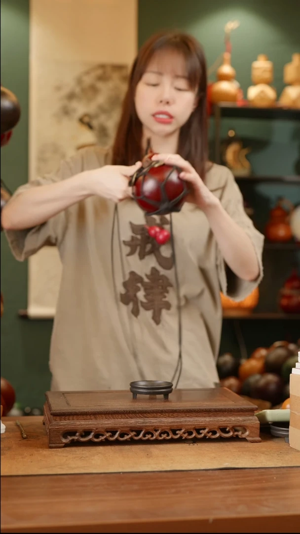 13号精品天然大漆工艺防渗内胆酒葫芦~