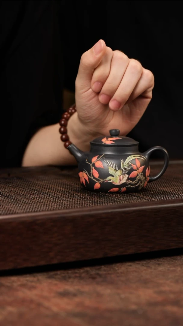 茶壶紫砂黑料德韵