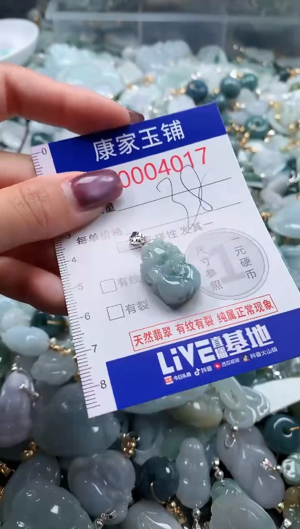 翡翠未镶嵌吊坠(不含链)4017