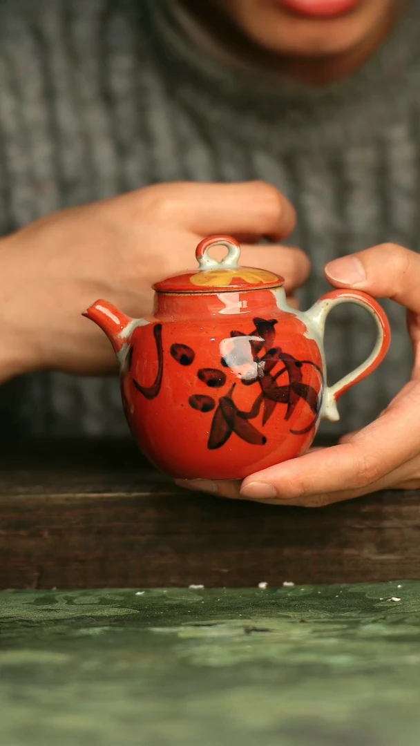 陶瓷青诗集手工手绘瓷器