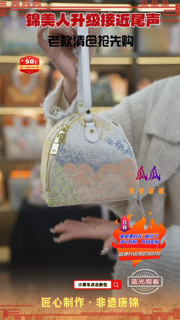 【闪购商品】织绣瓜瓜新中式唐锦非遗粽子包68