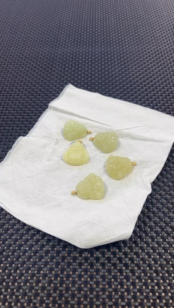 和田玉18K金镶嵌颈饰（多样性发一件）0568