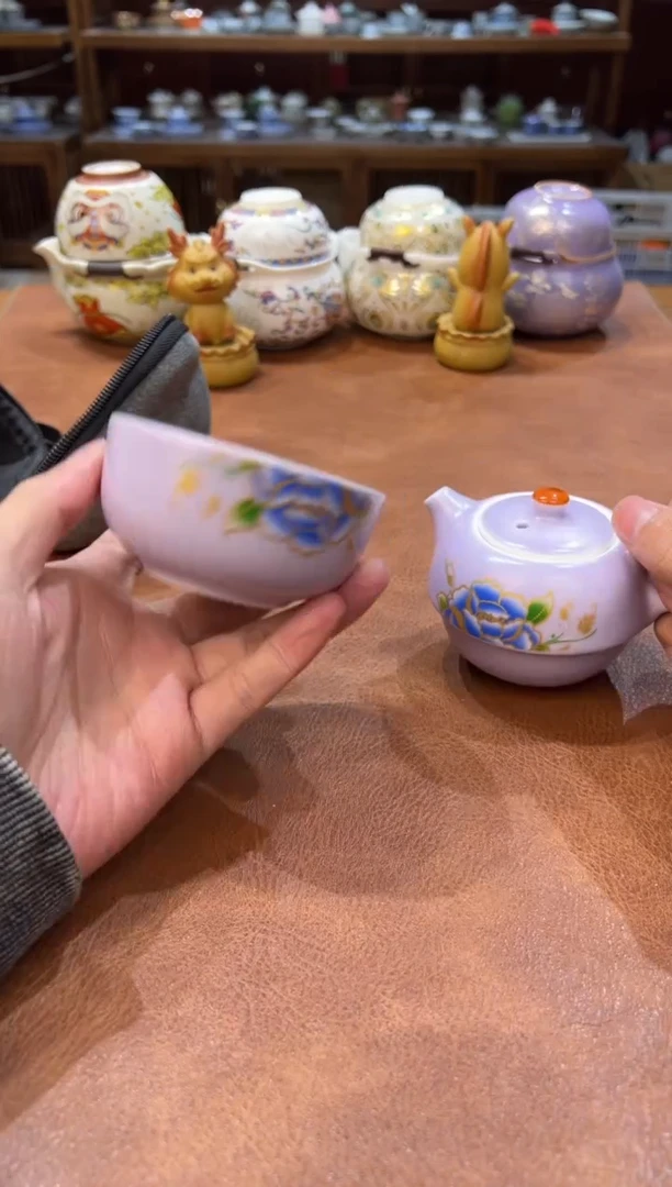 真的很便宜会开片的旅行茶具