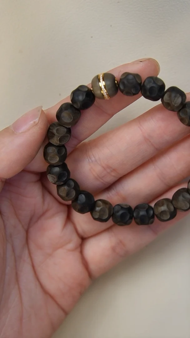 【闪购商品】檀香木手串/手链阴沉老山檀香锤纹单圈