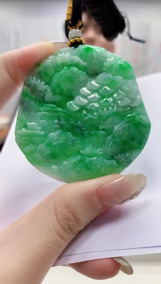 未镶嵌定制翡翠5060jw-毛货挂件43
