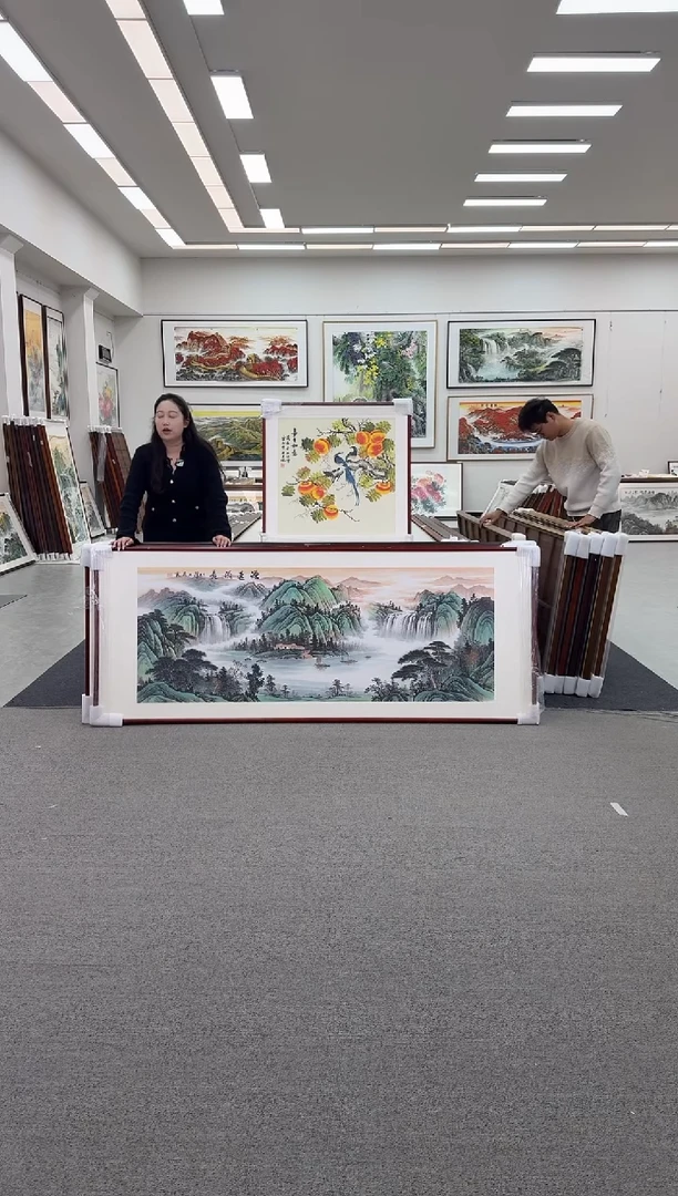 国画手绘  219*88  源远流长