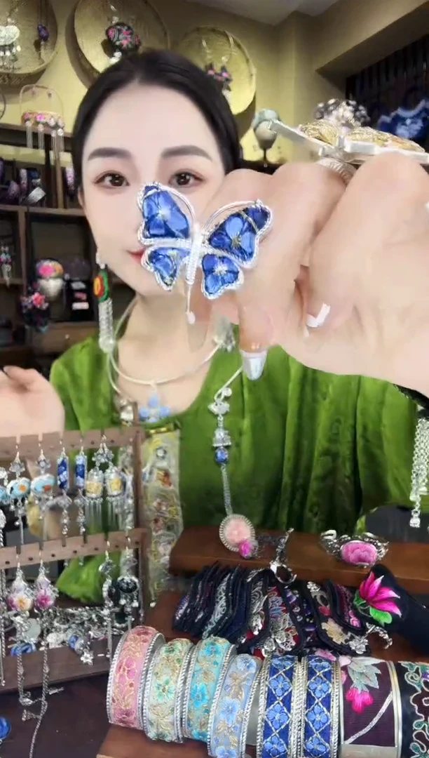 刺绣非遗刺绣民族风耳环