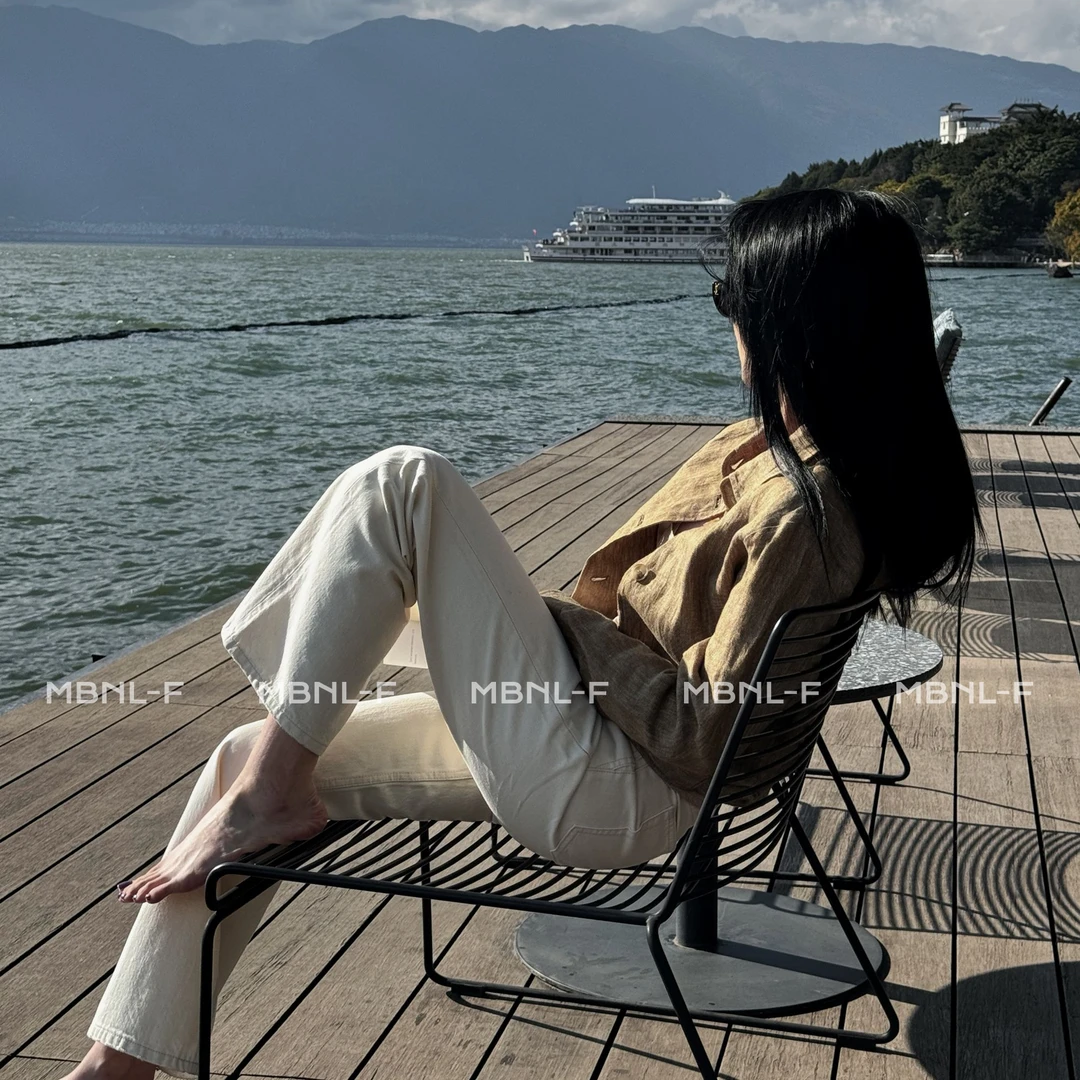 MBNL-F“老街牛仔” 经典复古高级感直筒阔腿牛仔裤 秦磊XM-XNZ9106