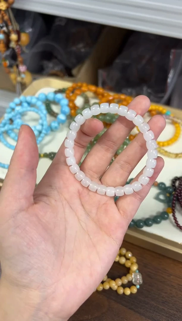 手链未镶嵌和田玉和田白玉精工直切手链[1940]