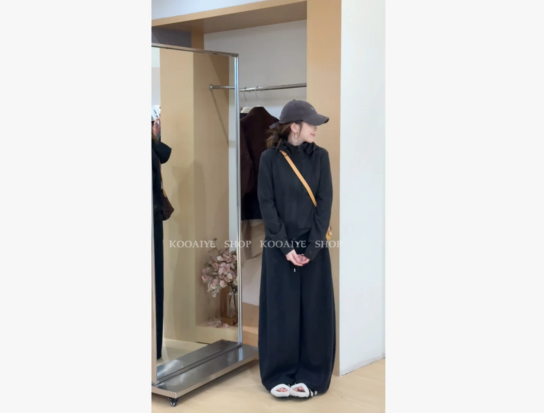 【轻松日】秋冬韩系连帽洋气休闲百搭慵懒外套