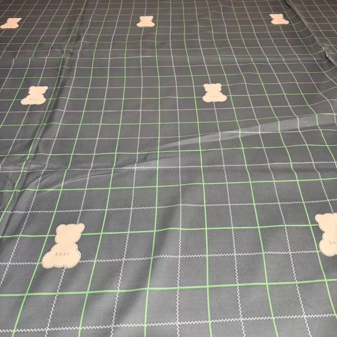 （粉色专属）2*2.3灰色小熊格子