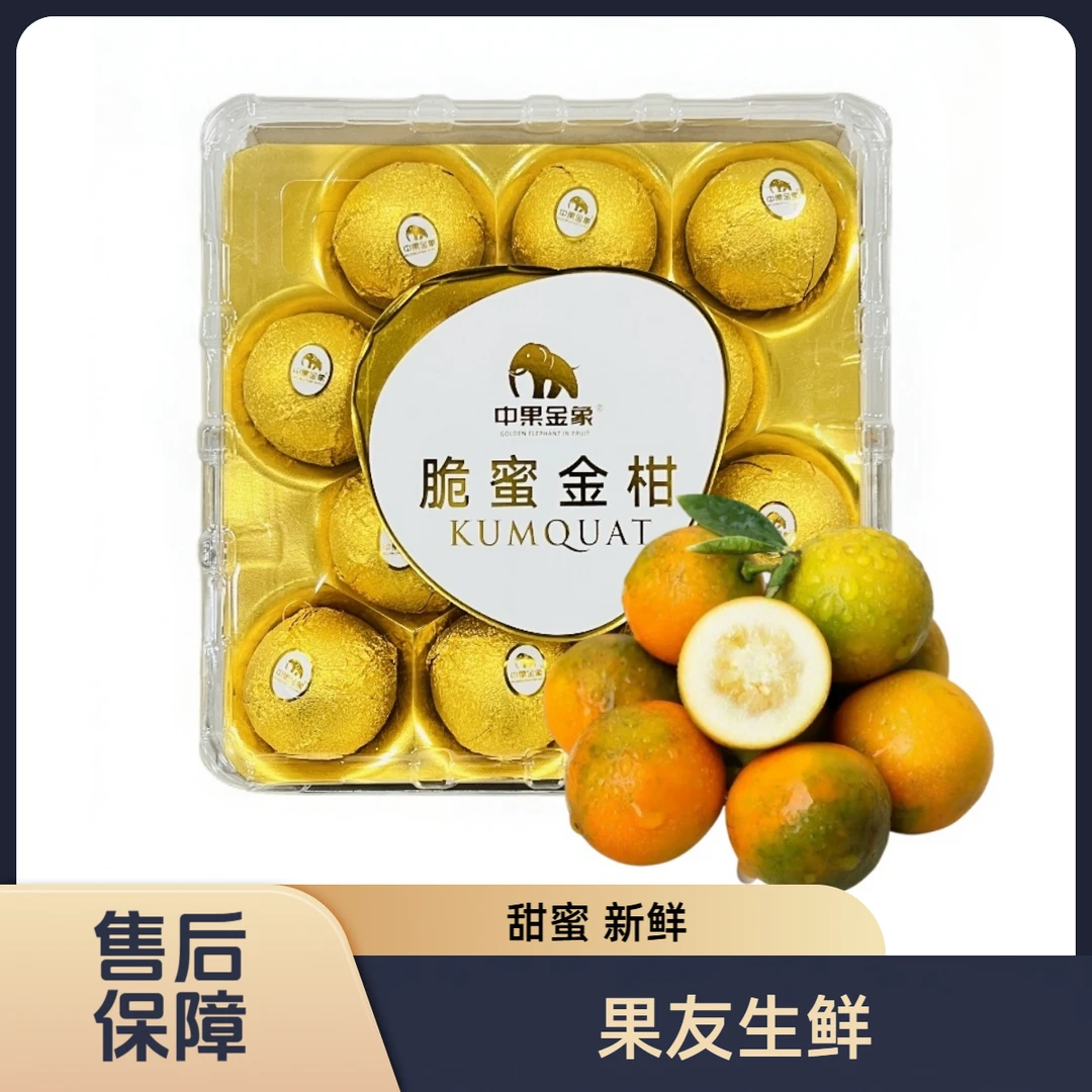 【金象脆蜜金柑】大个 甜蜜 盒装带盒1斤左右 12枚装太原晋中吕梁拍