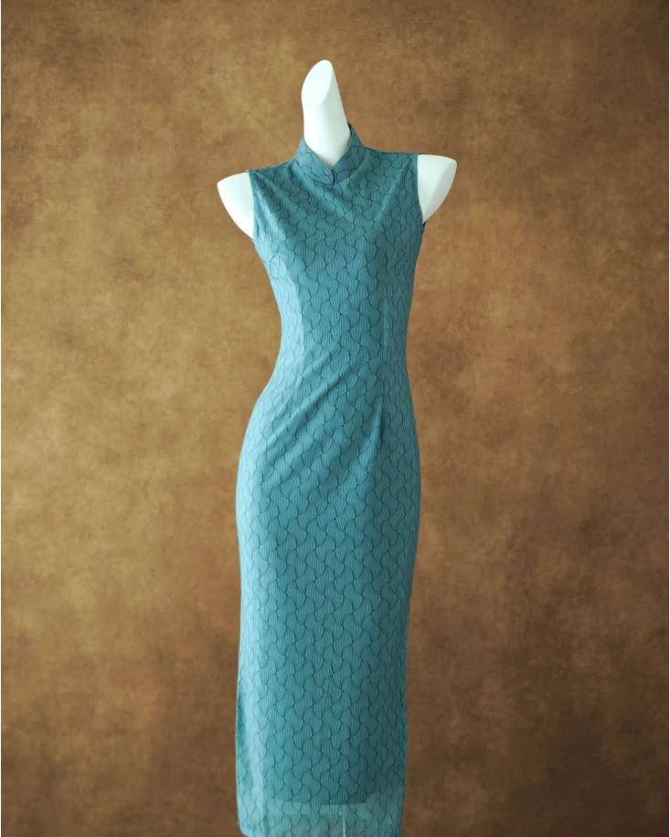 【山湖】2025年夏季双层显瘦背后拉链气质修身新中式日常夏季旗袍