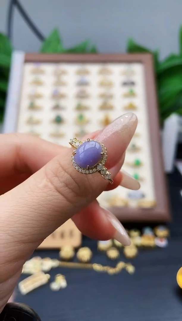 银S925镶嵌戒指翡翠12