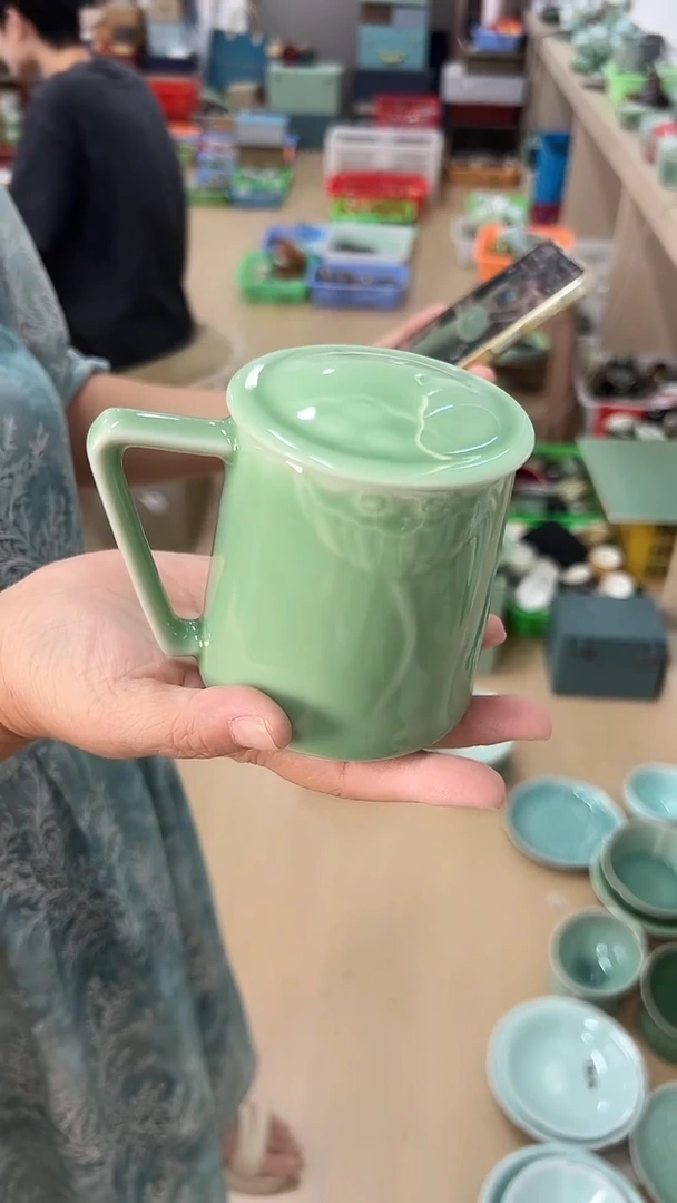 龙泉云间青瓷小米茶器