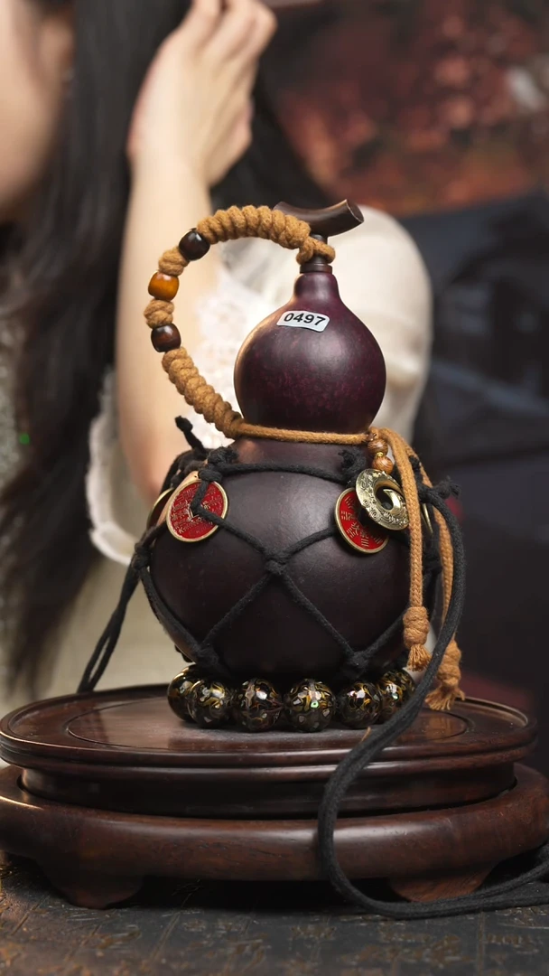 497号【500ML】大漆酒葫芦一物一拍