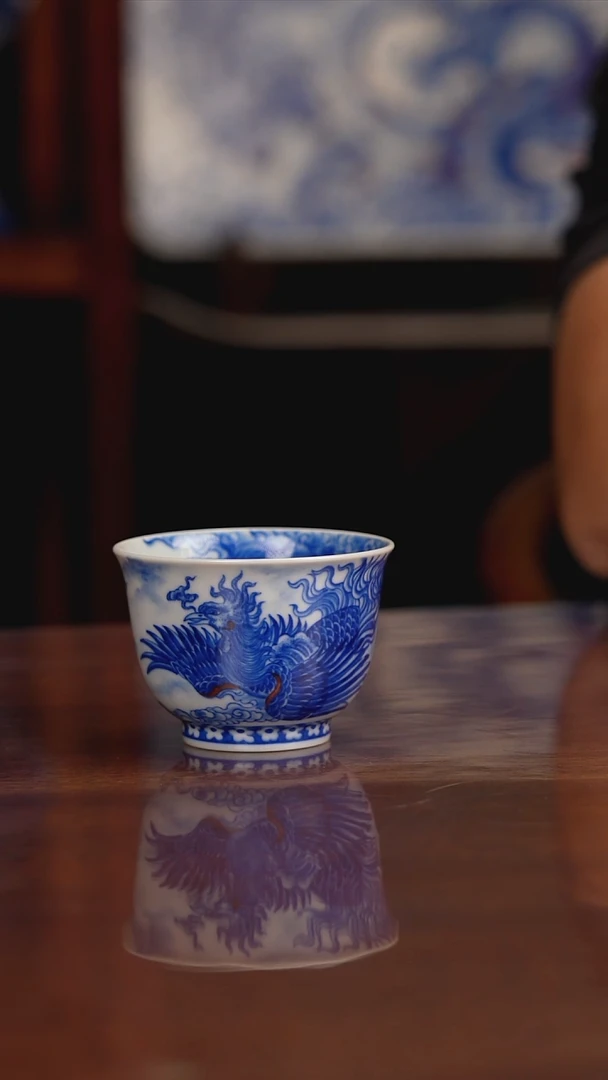 自成堂柴窑青花釉里红