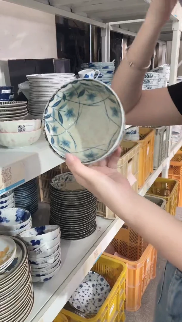 陶瓷黄泥桔梗5寸碗 微瑕