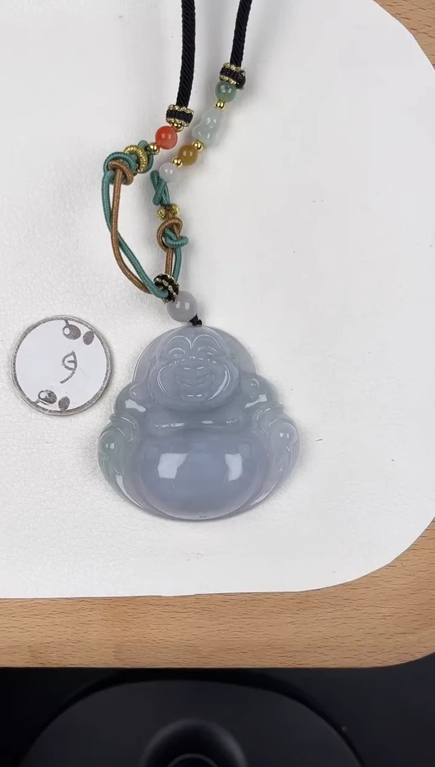 颈饰未镶嵌翡翠5CC056冰紫大佛