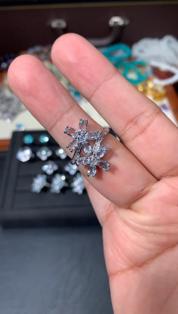 未镶嵌戒圈海蓝宝石F03【多样性发其一】