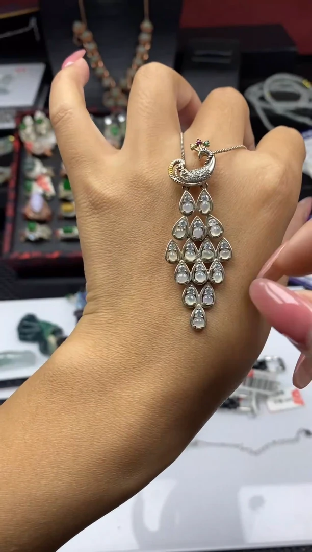 银S925镶嵌戒指翡翠1