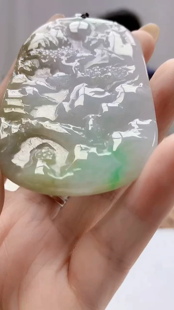 未镶嵌定制翡翠4989DD-毛货挂件78