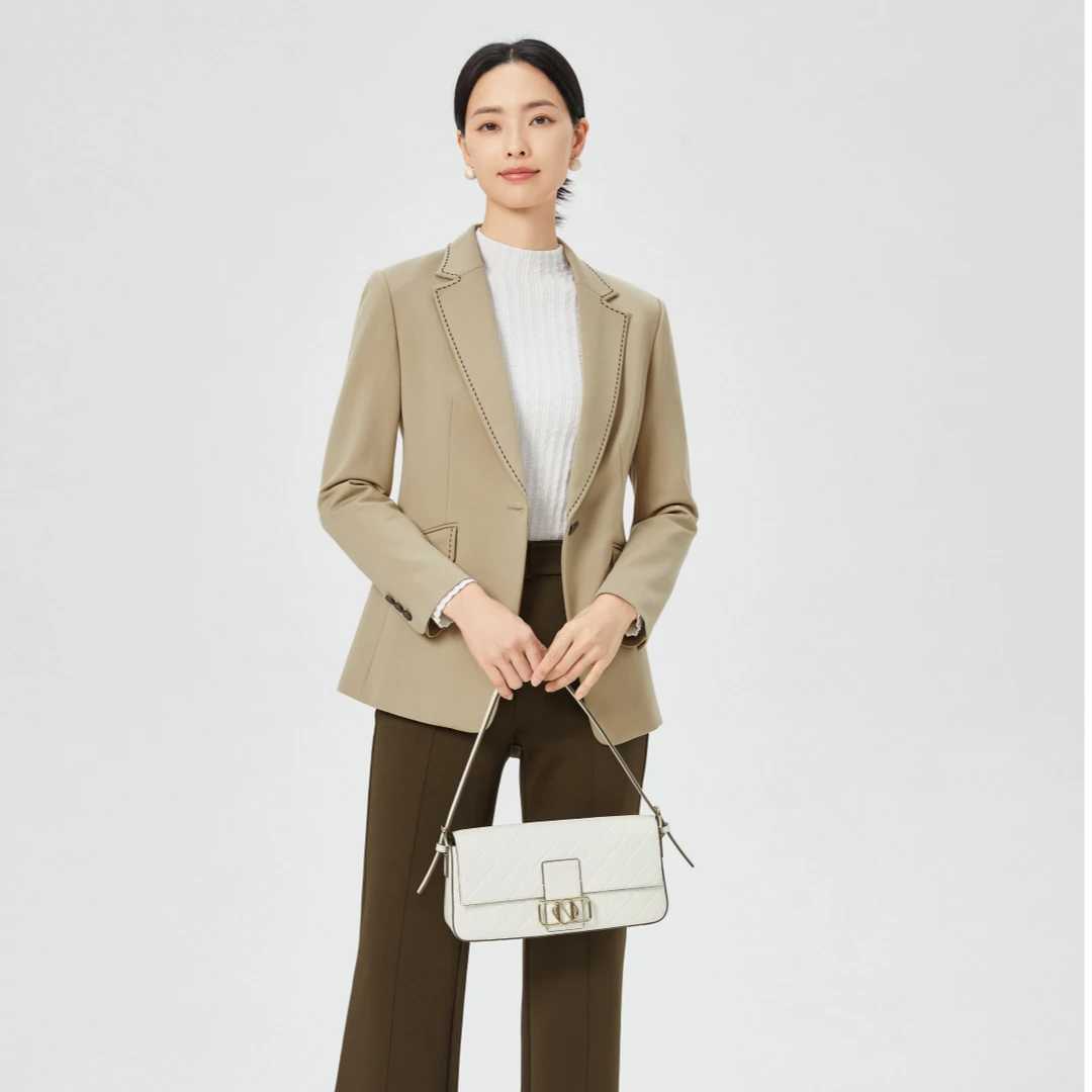 娜尔思新款西装春秋气质长袖时尚休闲西服外套NA02381D1女款