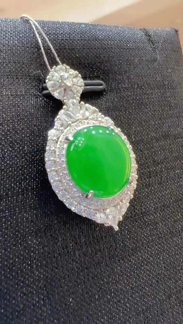 【闪购商品】翡翠吊坠(不含链)银S925镶嵌