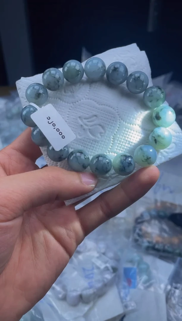 未镶嵌手链翡翠珠串