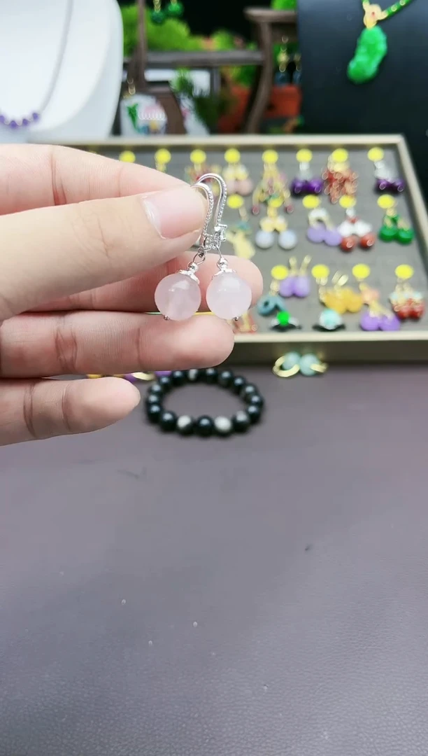 【闪购商品】水晶耳饰银S925镶嵌216000