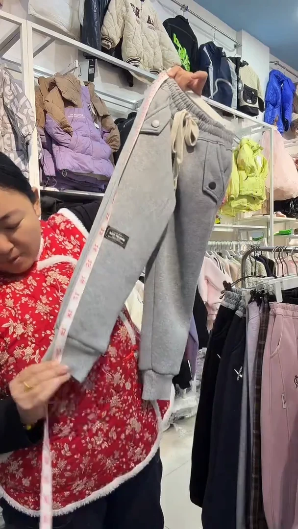 兔毛包边真口袋一条过冬裤子70cm