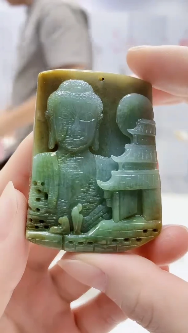 未镶嵌定制翡翠4917ry-毛货挂件49