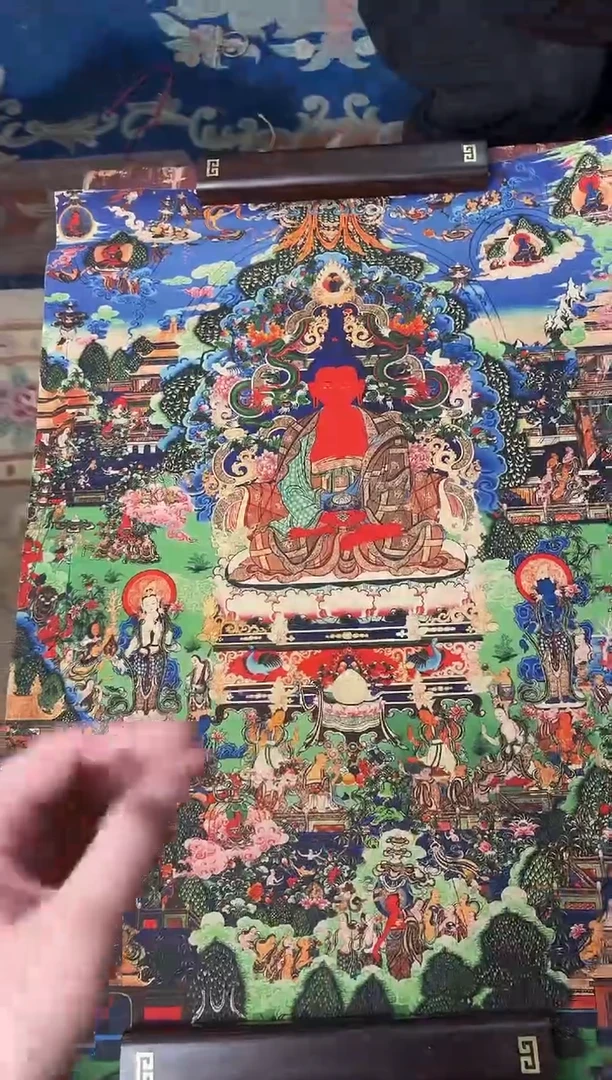 卷轴画龙妹的唐卡tk16
