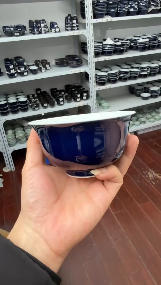杯子陶瓷宝石蓝大号碗宝石蓝大号碗