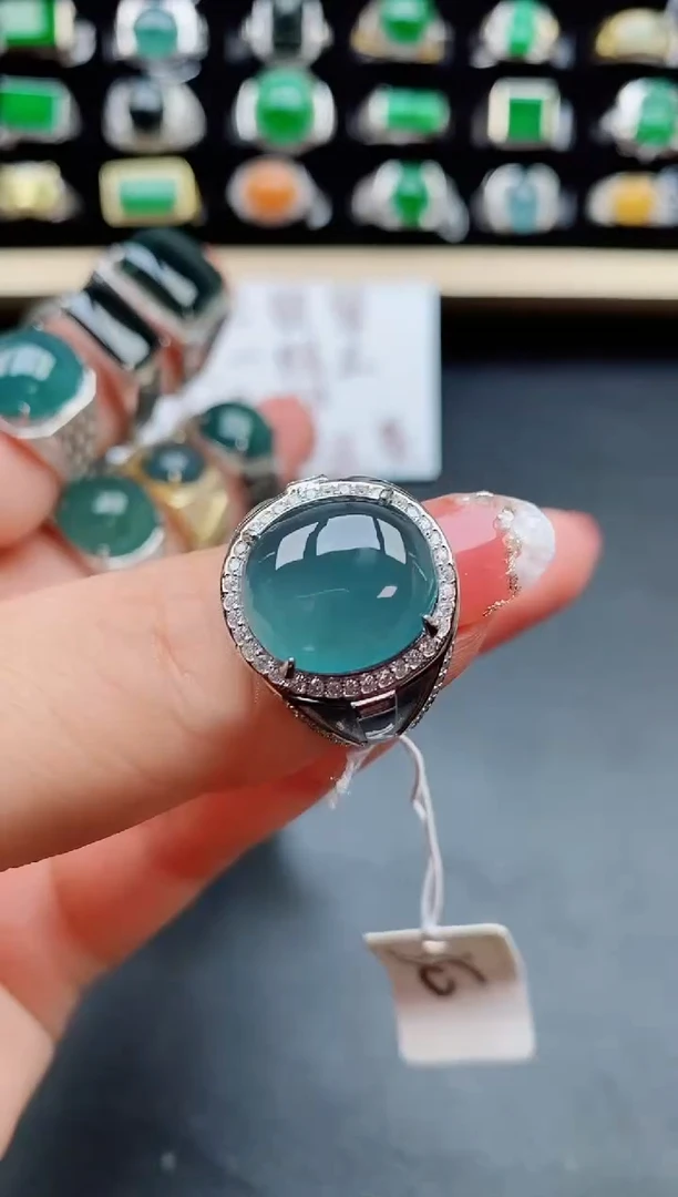 【闪购商品】翡翠戒指银S925镶嵌252353