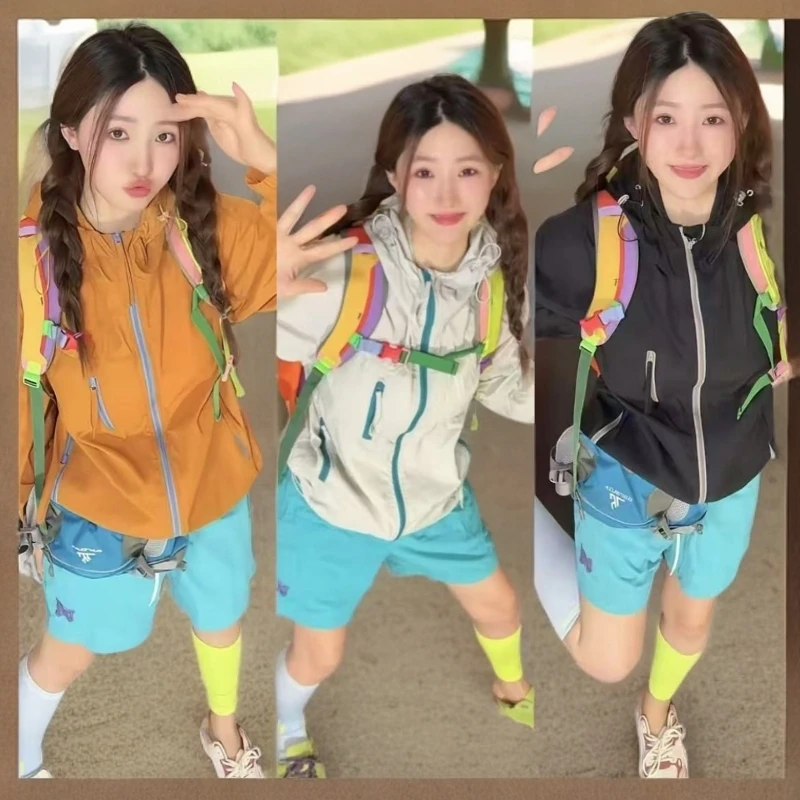 “冰川呼吸孔” UPF100+夏季轻薄宽松潮流男女同款原纱糖果色防晒衣