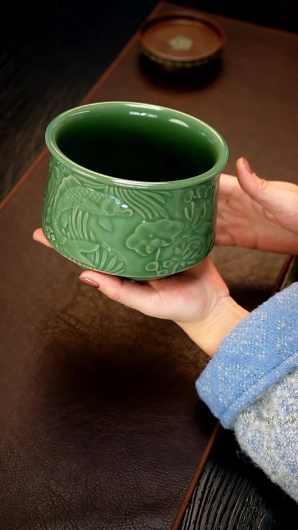 青瓷手工茶器包邮