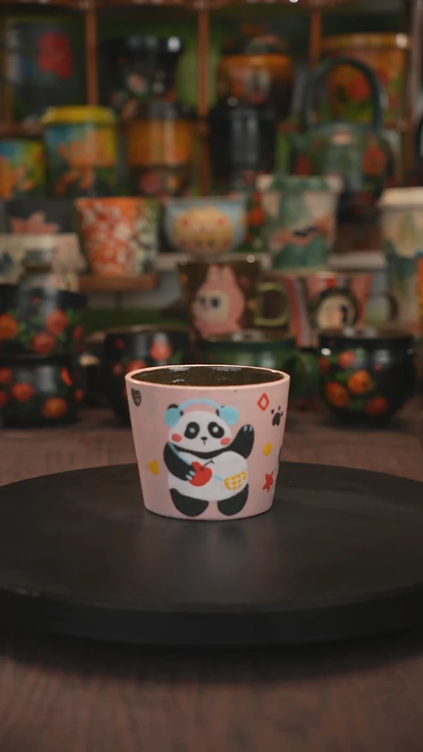 紫砂油画手绘釉下彩